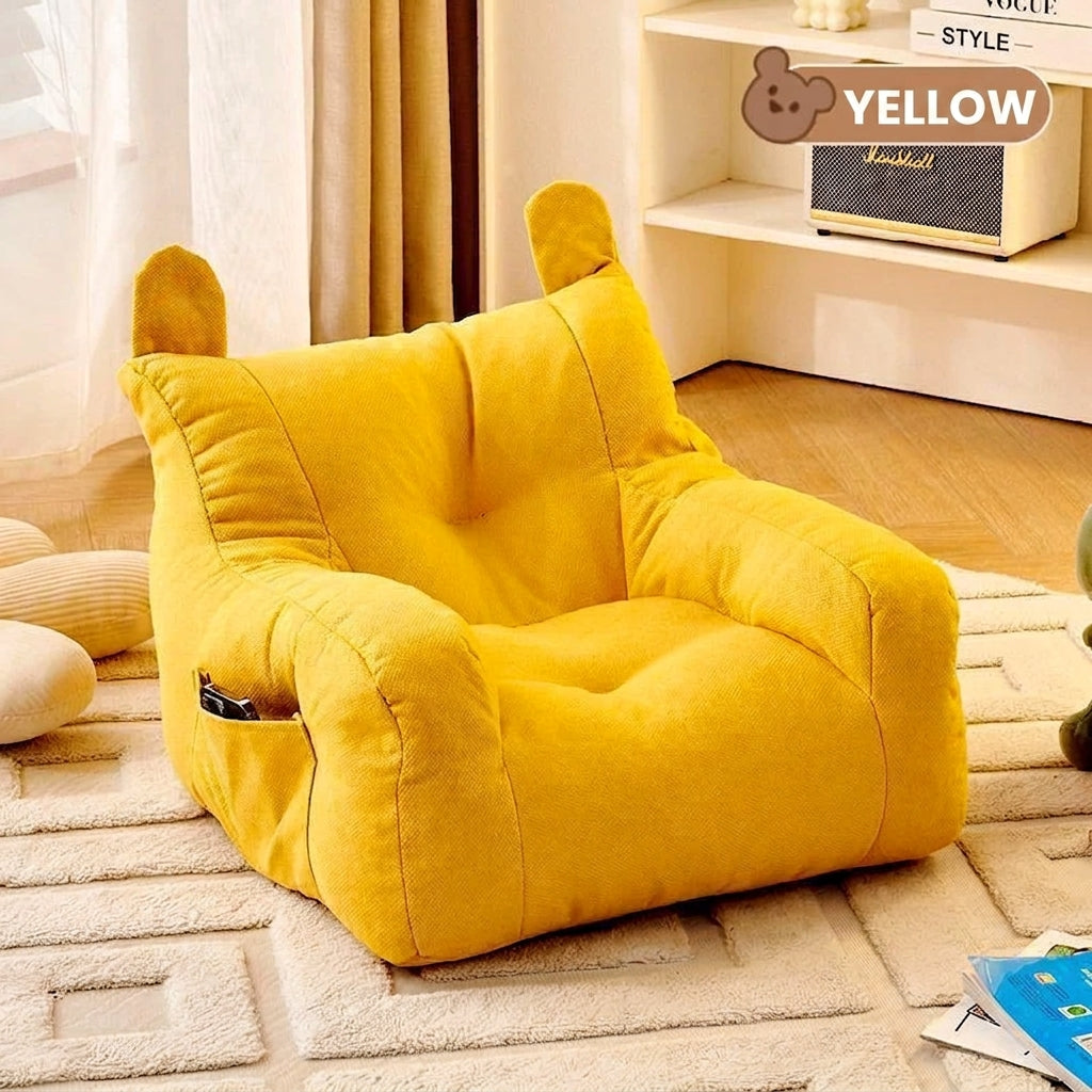 SoftSeat Kids Floor Cushion Bean Bag Chair – Soft Play Seat for Children