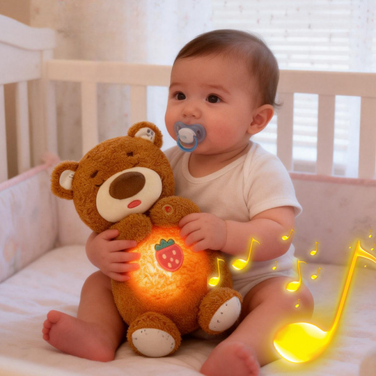 DreamBreath Breathing Sleep Soother Plush – Light & Sound Baby Soft Toy 28 cm