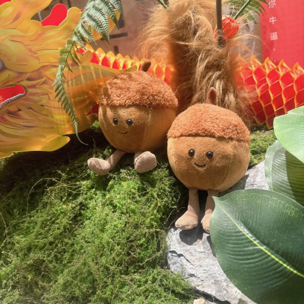 AcornCuddle Soft Acorn Plush Toy – Cute Autumn Nature Stuffed Toy 15 cm