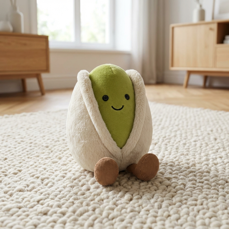 NuttyPals Plush Toy – Soft Stuffed Pistachio Toy for Kids & Toddlers