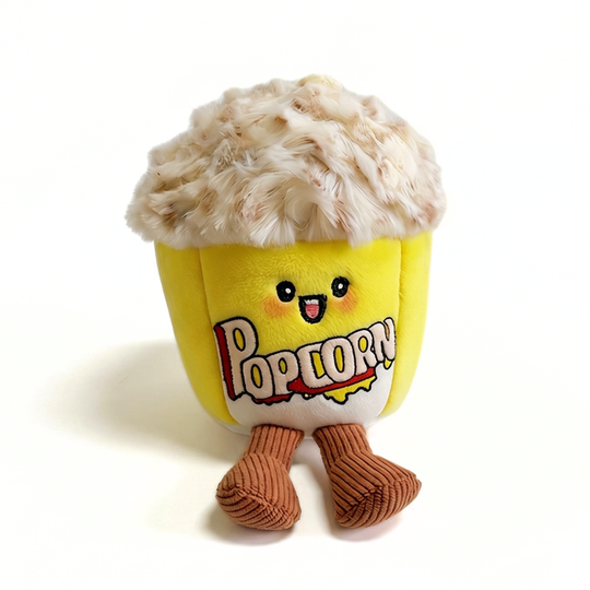 PopcornCuddle Popcorn Plush Keychain – Fluffy Cute Bag Charm 13 cm