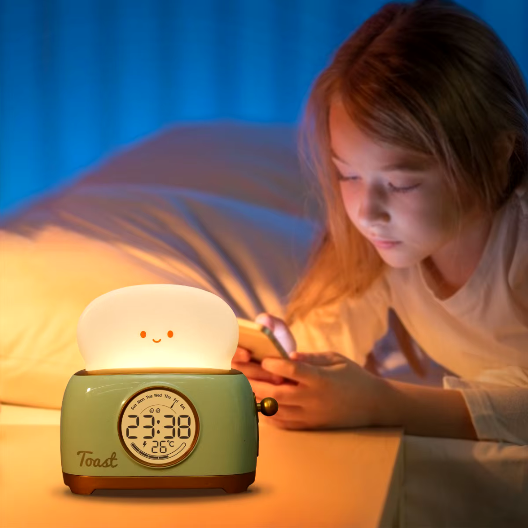 GlowToon Kids Alarm Clock – Bedside Lamp for Babies & Toddlers