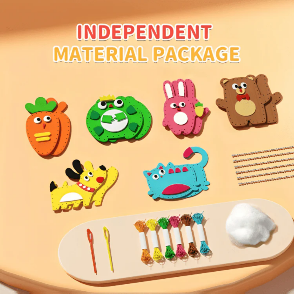 Milo & Moon 3D Embroidery Craft Kit – Kids Sewing Toy Set