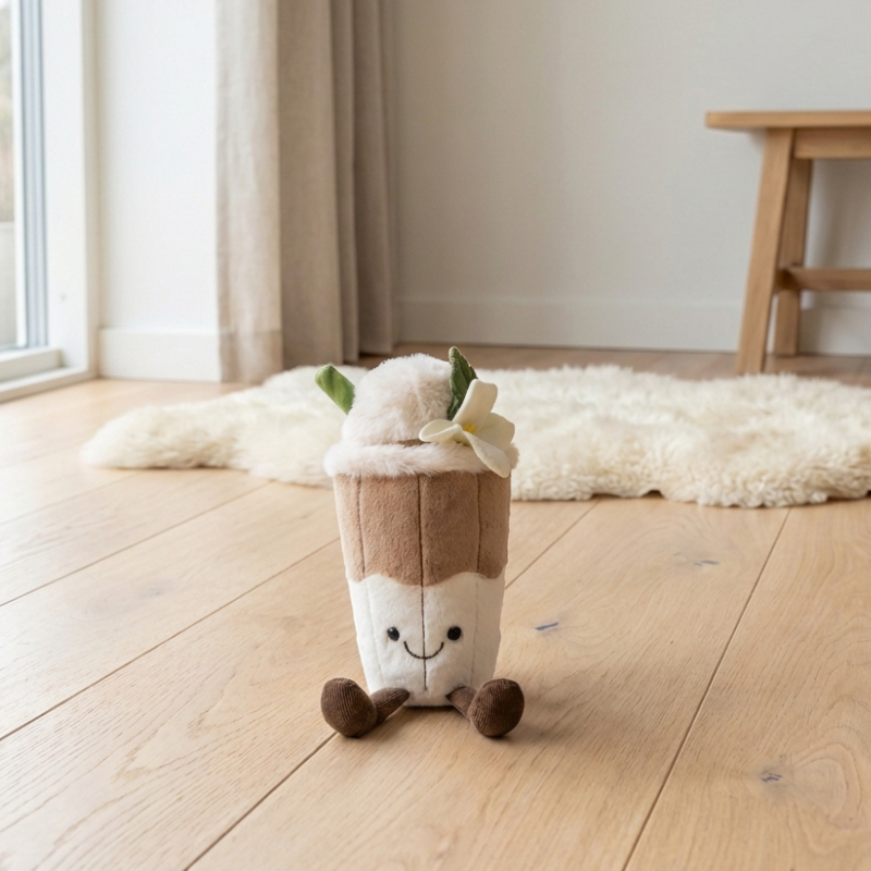 LatteSmile Plush Toy – Soft Stuffed Latte Toy for Kids & Toddlers