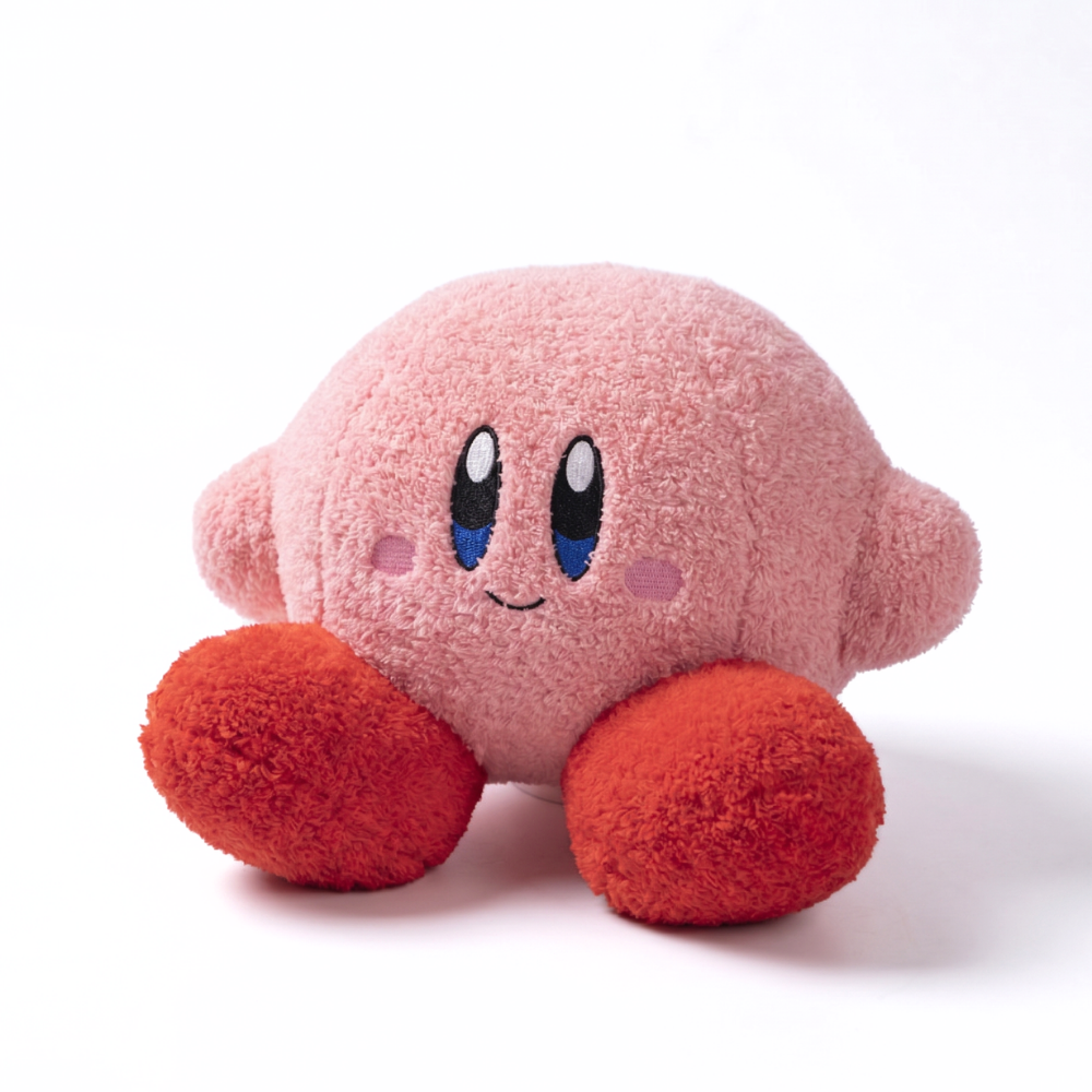 KirbyCuddle Soft Round Plush Toy with Cute Expressions – 30 cm