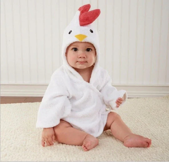 Milo & Moon Baby Bathrobe – Soft Hooded Towel Robe