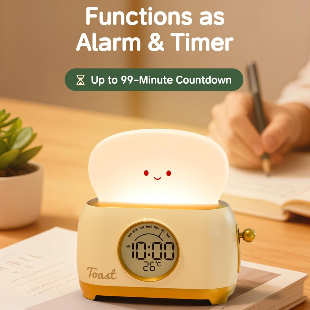 GlowToon Kids Alarm Clock – Bedside Lamp for Babies & Toddlers