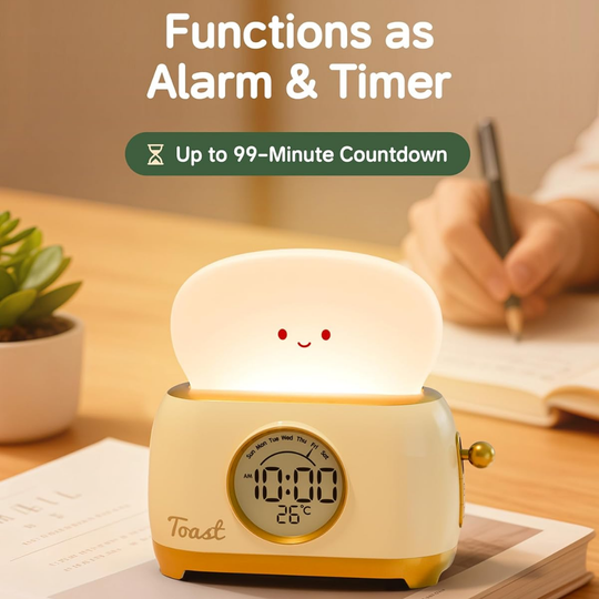 GlowToon Kids Alarm Clock – Bedside Lamp for Babies & Toddlers