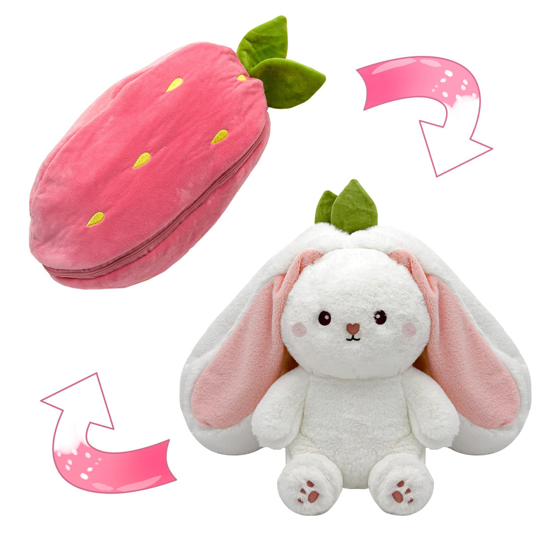 StrawberryBunny Plush Toy – Transforming Stuffed Toy for Kids