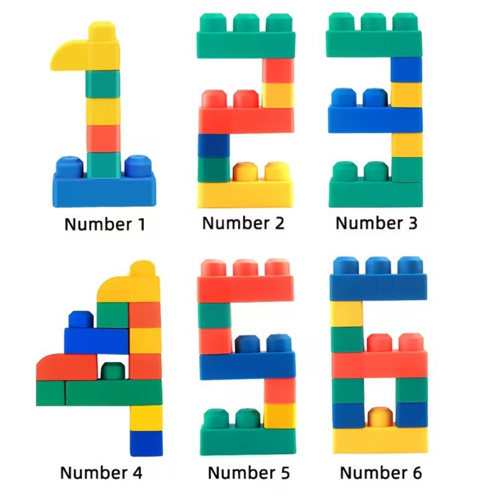 RubbaBuild Soft Building Blocks – Baby & Toddler Sensory Toy