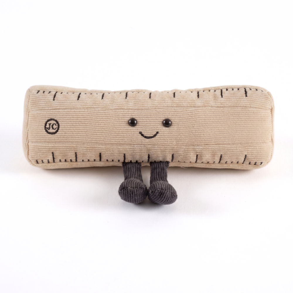 StudyBuddies Ruler & Pencil Plush Toy Set – Cute Novelty Desk Soft Toys