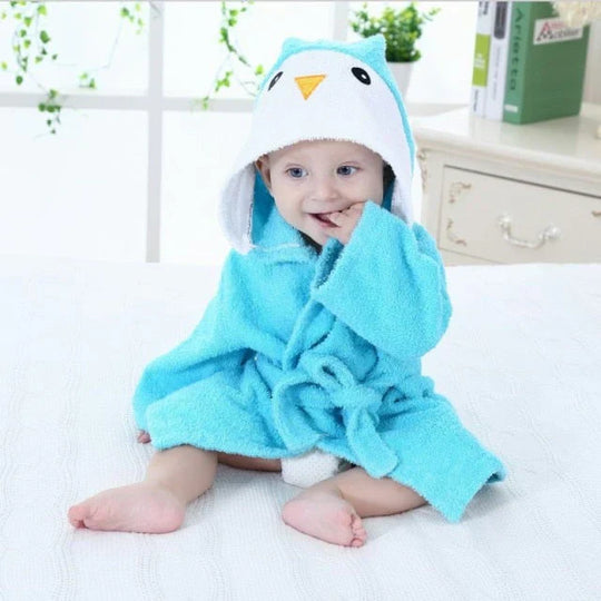 Milo & Moon Baby Bathrobe – Soft Hooded Towel Robe