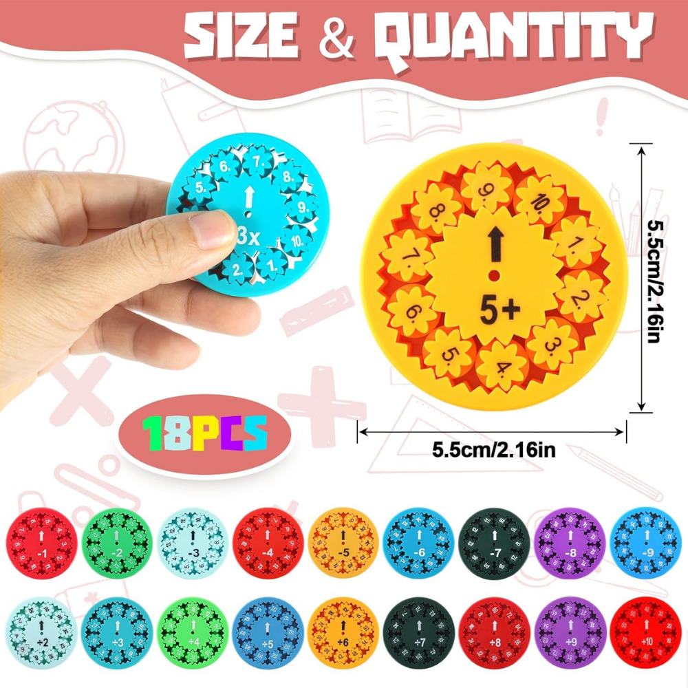 Milo & Moon Math Fidget Spinners – Educational Kids Toy