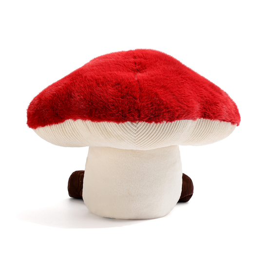 MushroomCuddle Giant Red Mushroom Plush Cushion Toy – 40 cm Decorative Soft Toy