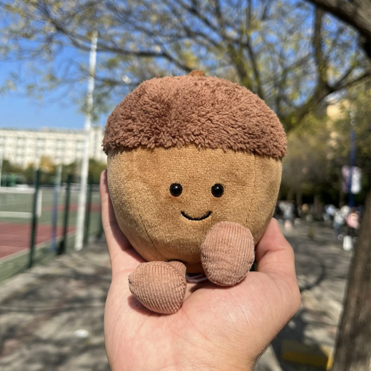 AcornCuddle Soft Acorn Plush Toy – Cute Autumn Nature Stuffed Toy 15 cm