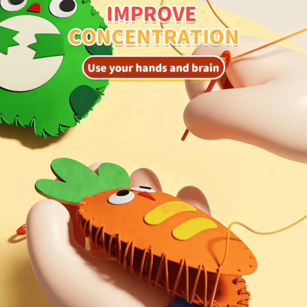 Milo & Moon 3D Embroidery Craft Kit – Kids Sewing Toy Set