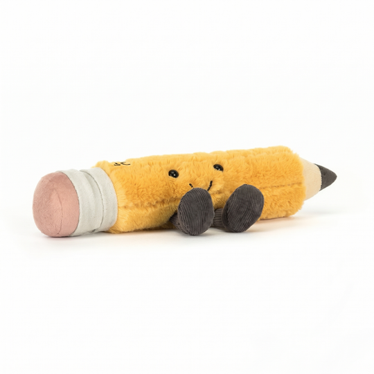 StudyBuddies Ruler & Pencil Plush Toy Set – Cute Novelty Desk Soft Toys