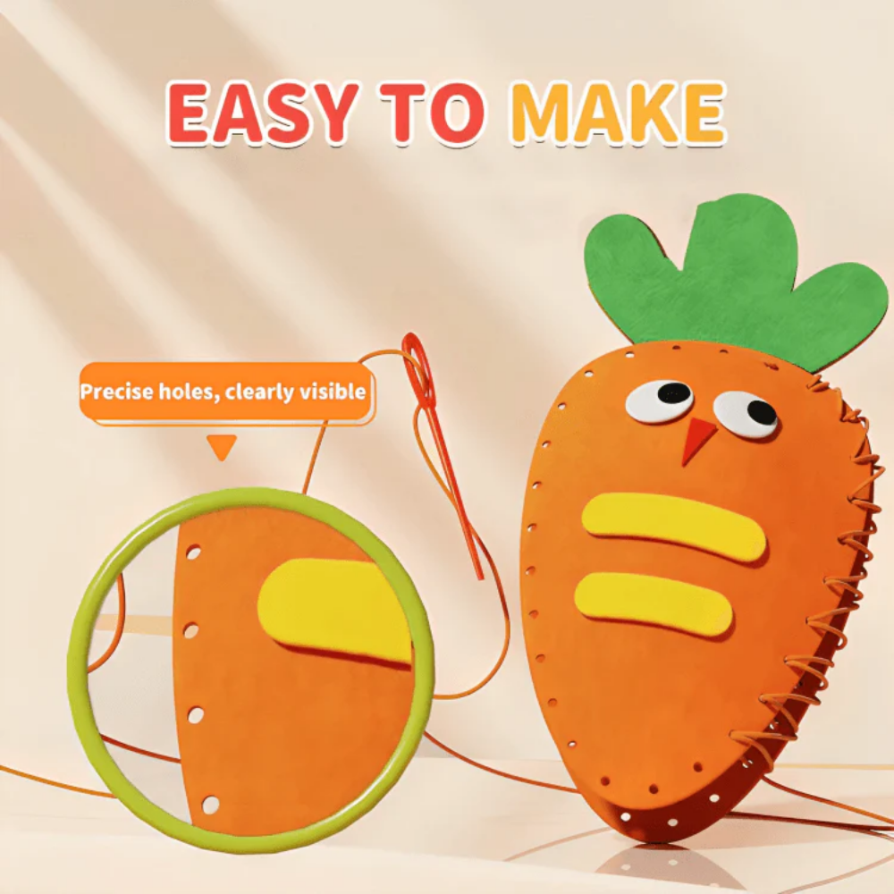 Milo & Moon 3D Embroidery Craft Kit – Kids Sewing Toy Set