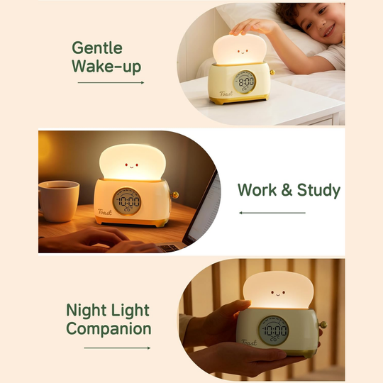 GlowToon Kids Alarm Clock – Bedside Lamp for Babies & Toddlers