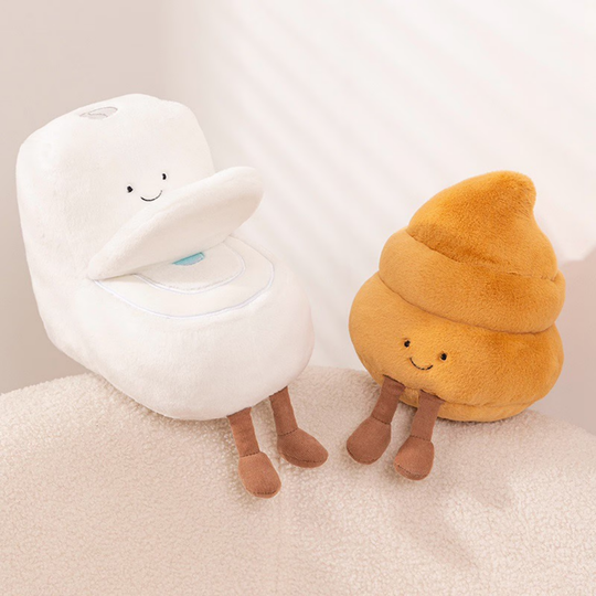 Toilet Buddies Funny Bathroom Plush Toy Set – Novelty Gift