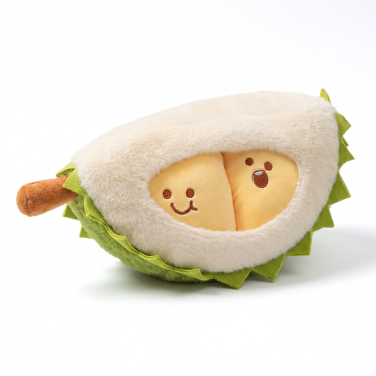 DurianCuddle Durian Fruit Plush Toy – Novelty Opening Cushion Soft Toy
