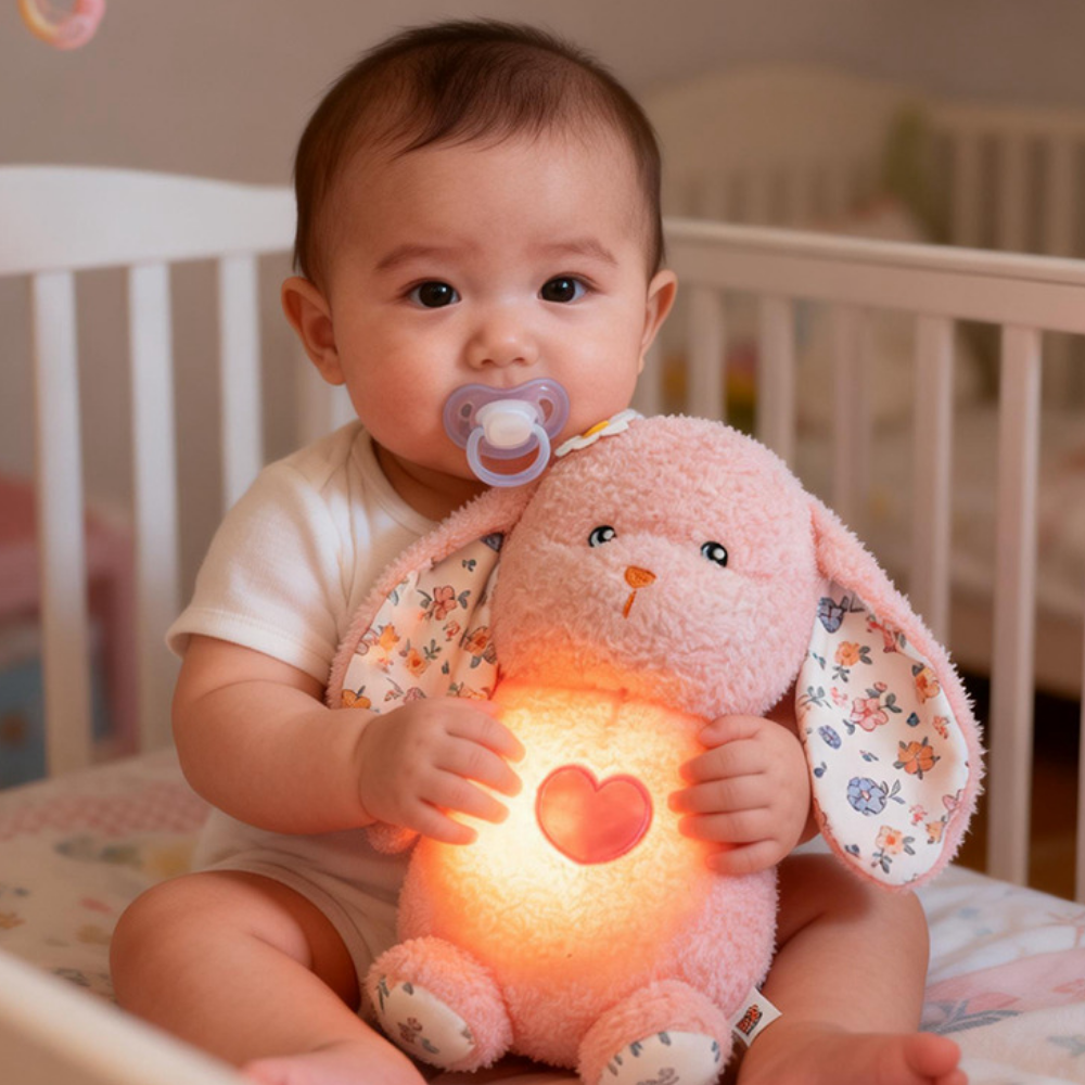 DreamBreath Breathing Sleep Soother Plush – Light & Sound Baby Soft Toy 28 cm
