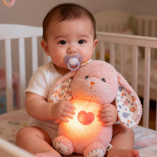 DreamBreath Breathing Sleep Soother Plush – Light & Sound Baby Soft Toy 28 cm