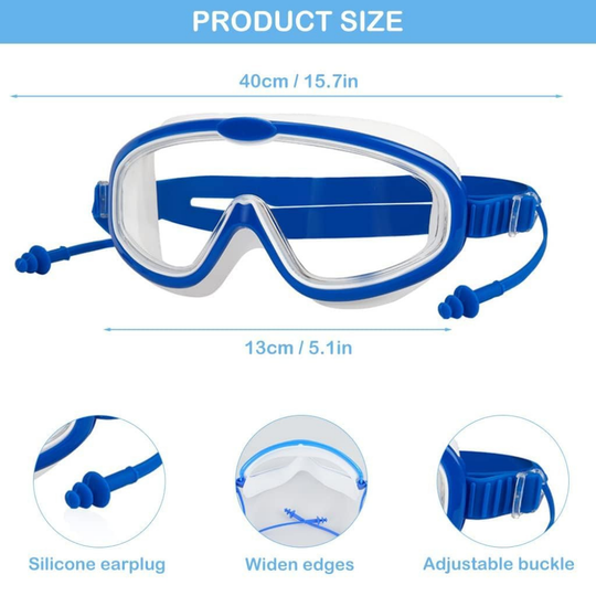 AquaView – Anti-Fog Swim Goggles with Wide Vision