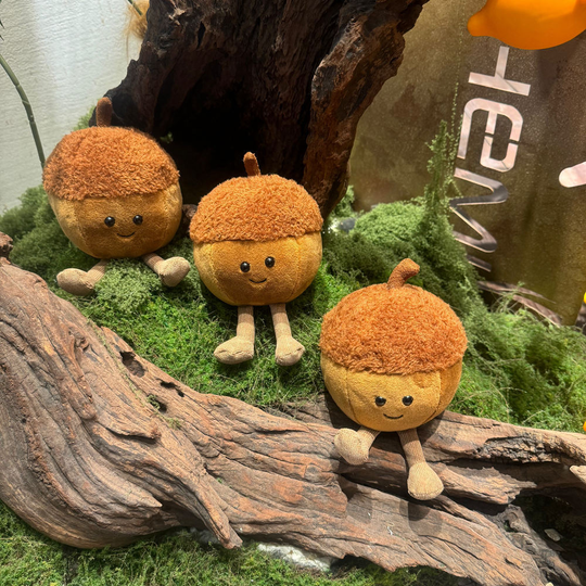 AcornCuddle Soft Acorn Plush Toy – Cute Autumn Nature Stuffed Toy 15 cm