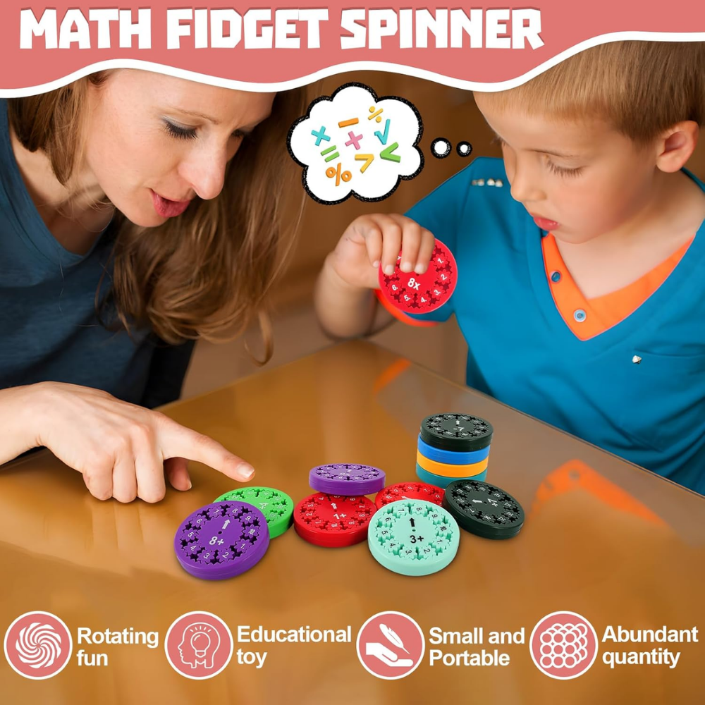 Milo & Moon Math Fidget Spinners – Educational Kids Toy