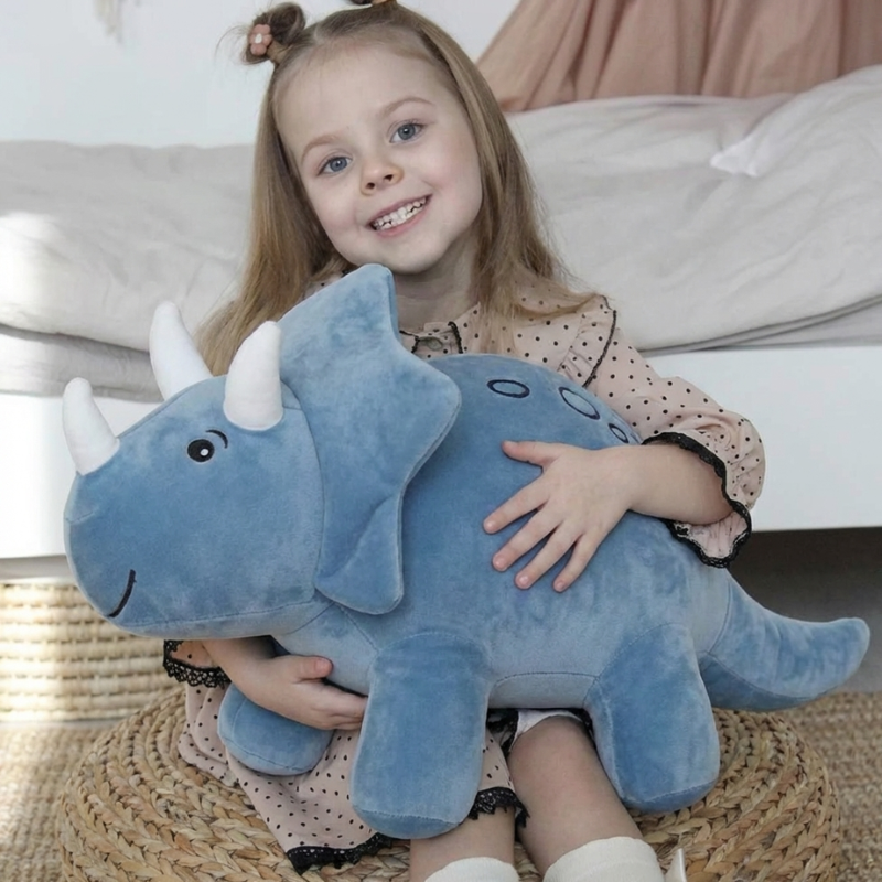 Lotte Triceratops Dinosaur Plush Toy — Baby Soft Toy