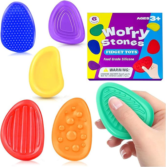 CalmiStone Fidget Toy – Silicone Sensory Stones for Kids & Toddlers
