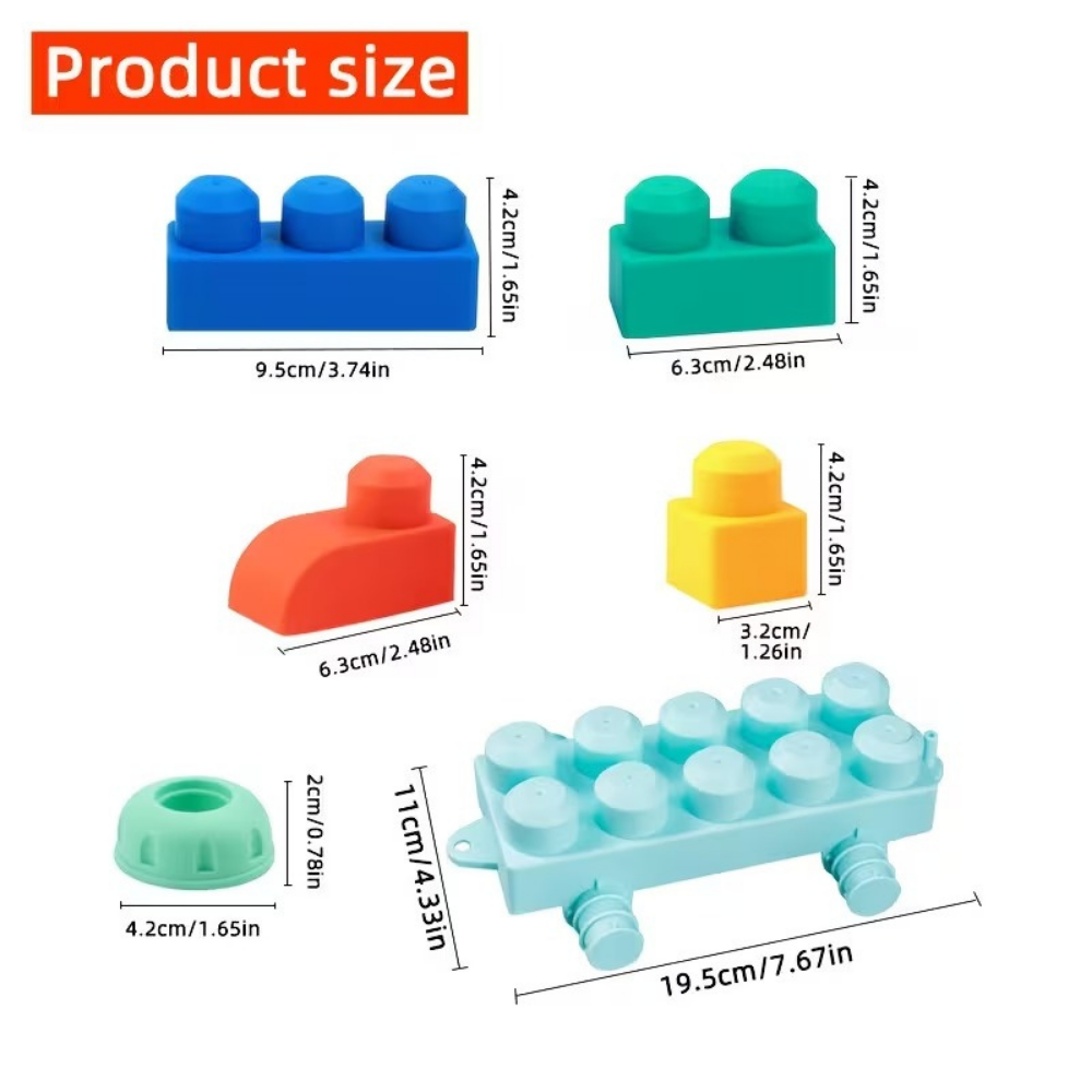 RubbaBuild Soft Building Blocks – Baby & Toddler Sensory Toy