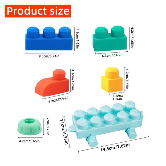 RubbaBuild Soft Building Blocks – Baby & Toddler Sensory Toy