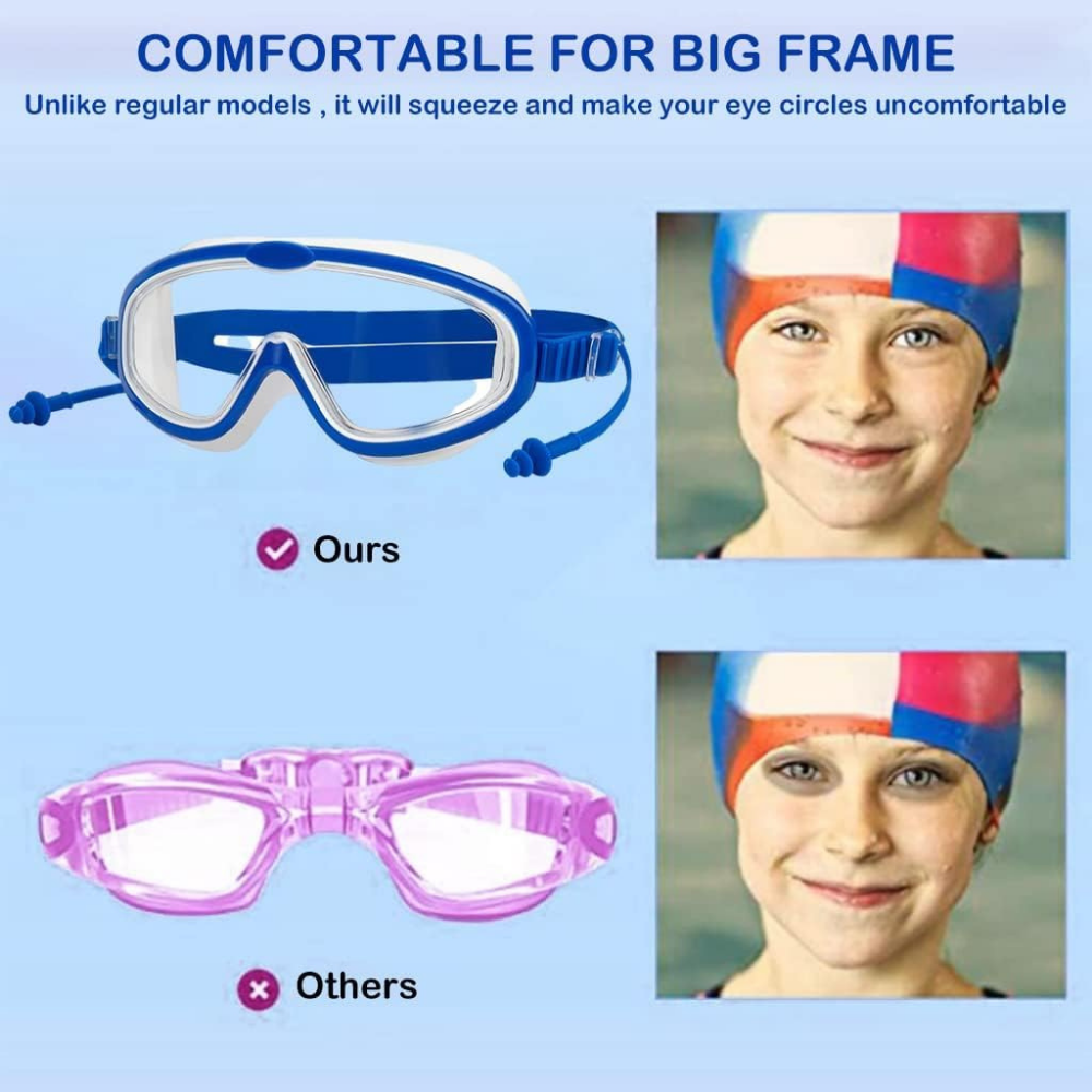 AquaView – Anti-Fog Swim Goggles with Wide Vision