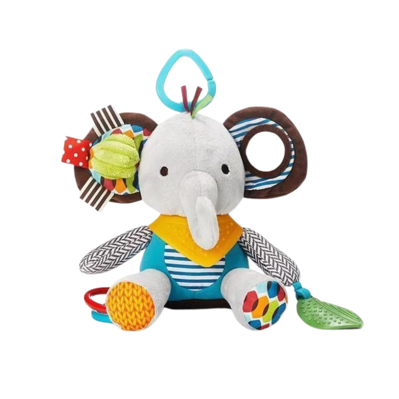 SnuggleBite Baby Teething Toy – Soft Plush Sensory Comforter for Teething Babies