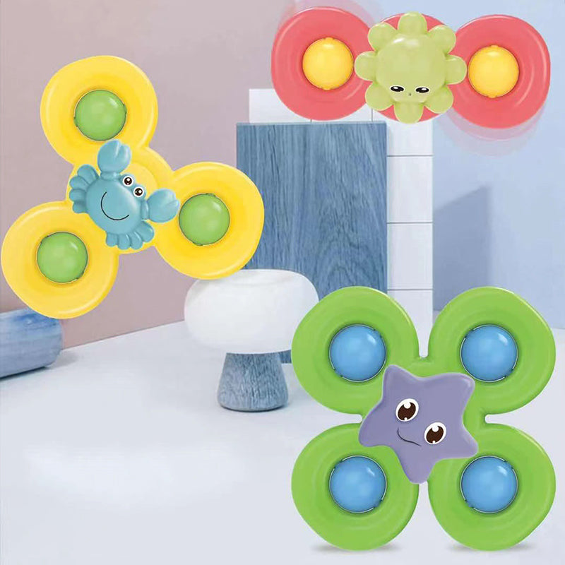 Spin & Play Baby Spinner Toy Set – Sensory Suction Toy