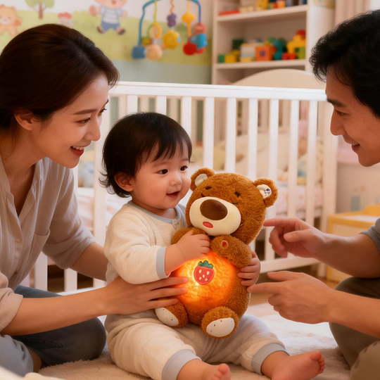 DreamBreath Breathing Sleep Soother Plush – Light & Sound Baby Soft Toy 28 cm