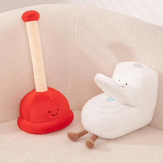 Toilet Buddies Funny Bathroom Plush Toy Set – Novelty Gift
