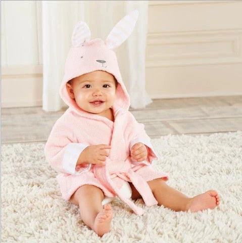 Milo & Moon Baby Bathrobe – Soft Hooded Towel Robe