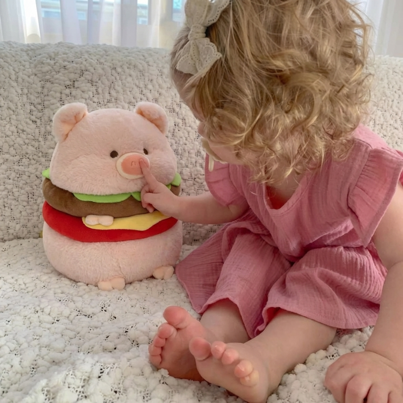 Herina Hamburger Pig Plush Toy — Animal Kids Toy