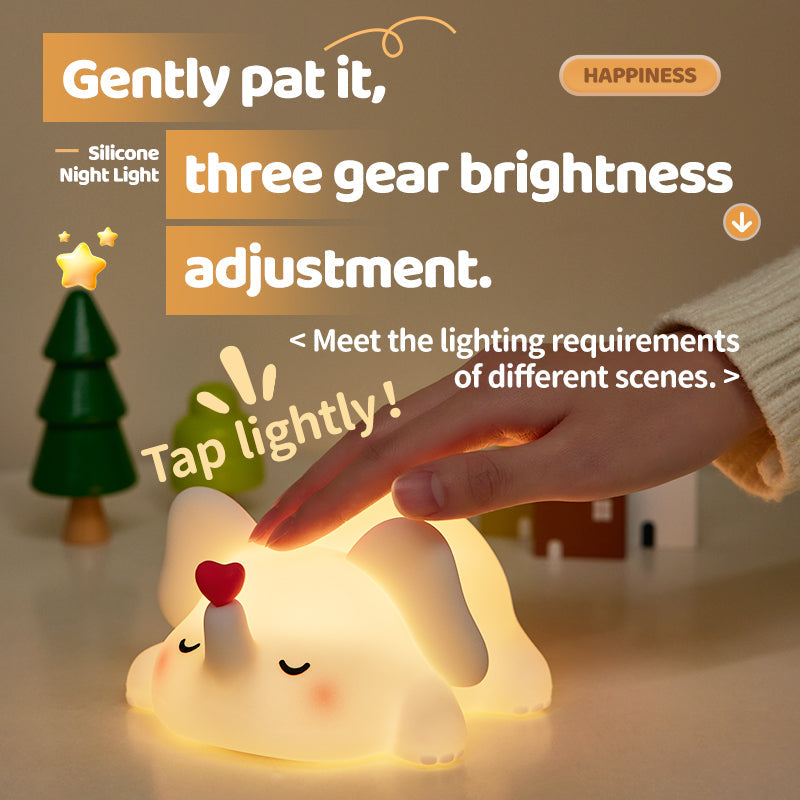 GlowFriends Elephant  LED Night Light - Bedside Lamp Gift for Kids and Girls
