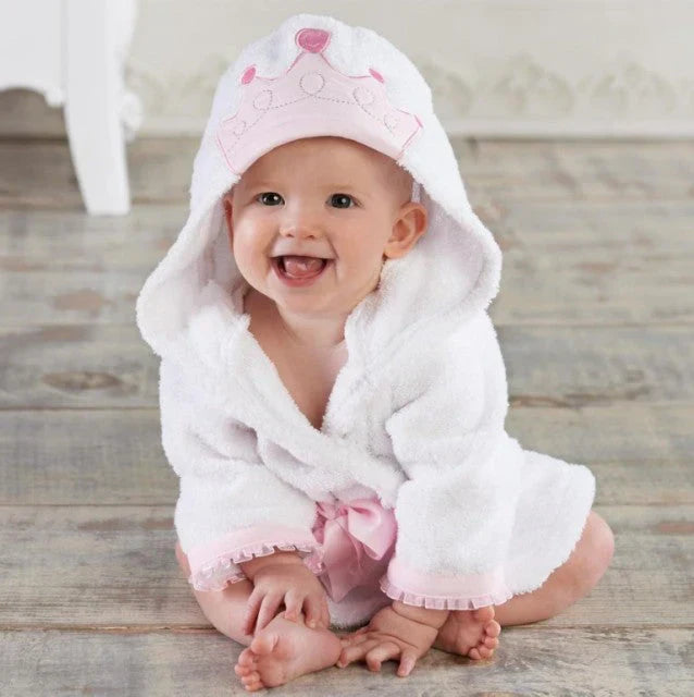 Milo & Moon Baby Bathrobe – Soft Hooded Towel Robe