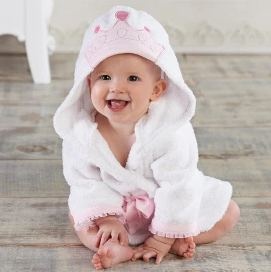 Milo & Moon Baby Bathrobe – Soft Hooded Towel Robe