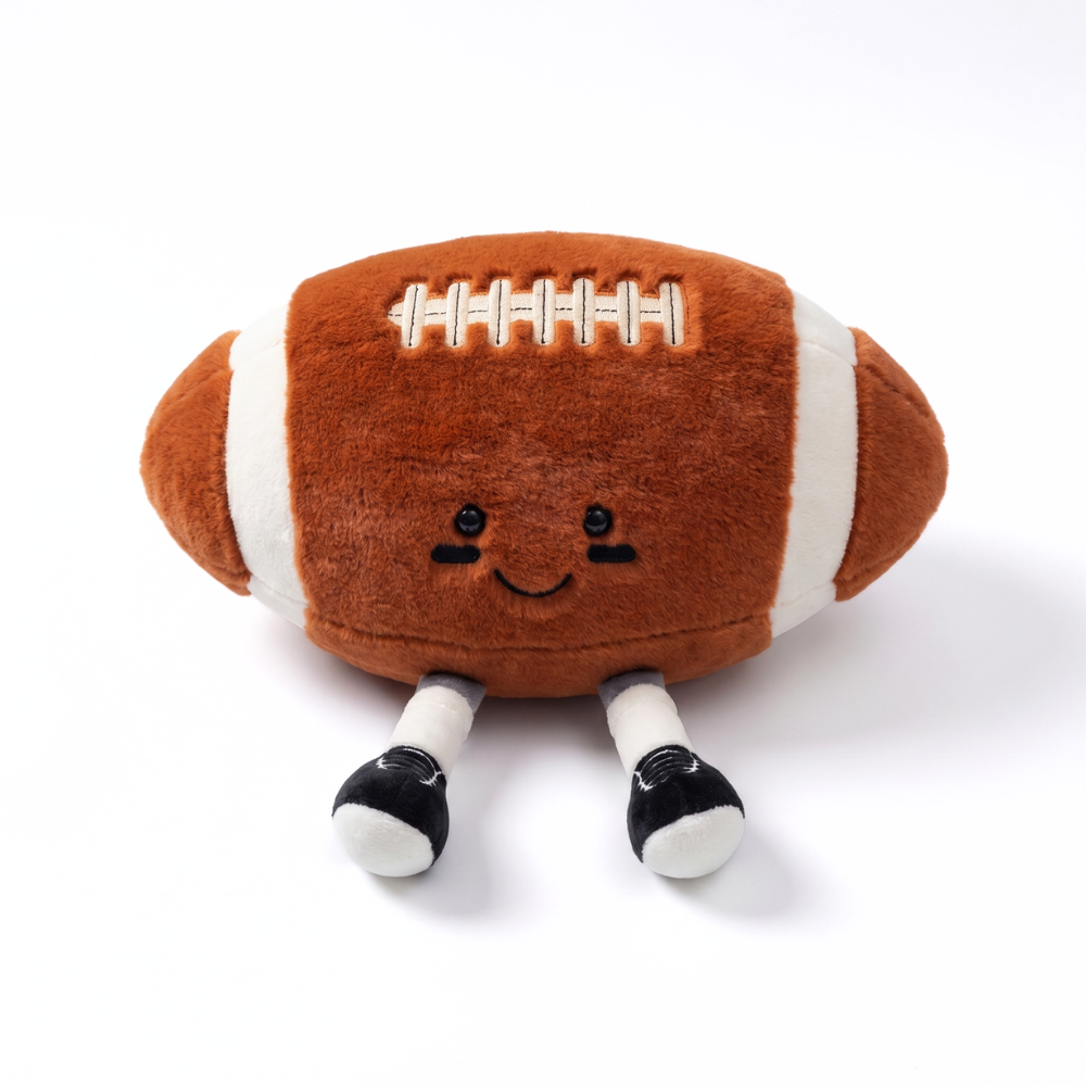 SportyCuddle Tennis Ball & Rugby Ball Plush Toy – Soft Sports Novelty Toy