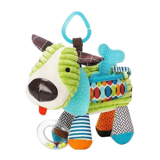 SnuggleBite Baby Teething Toy – Soft Plush Sensory Comforter for Teething Babies