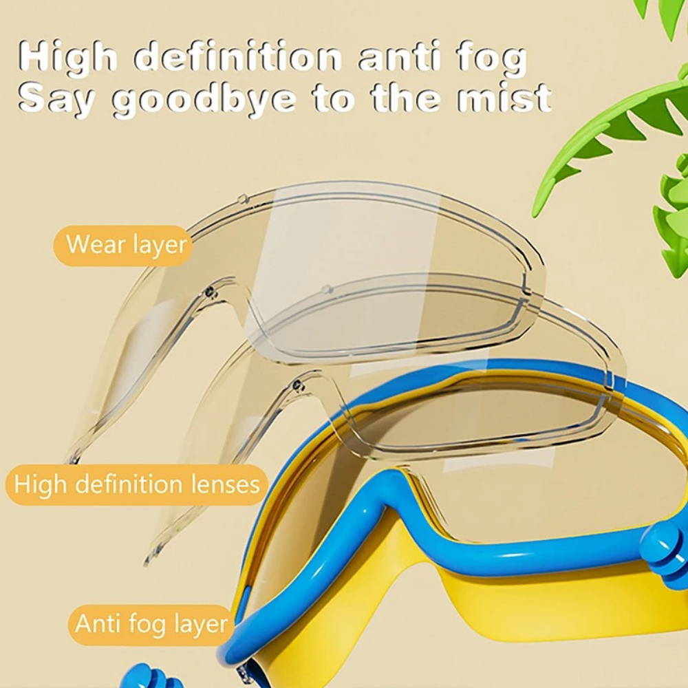 AquaView – Anti-Fog Swim Goggles with Wide Vision