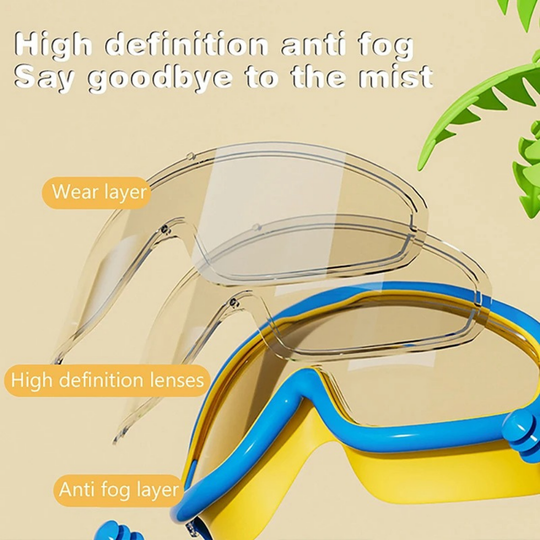 AquaView – Anti-Fog Swim Goggles with Wide Vision