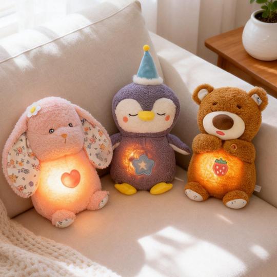 DreamBreath Breathing Sleep Soother Plush – Light & Sound Baby Soft Toy 28 cm