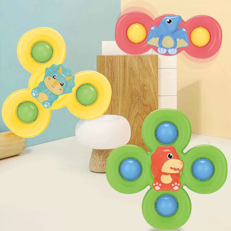 Spin & Play Baby Spinner Toy Set – Sensory Suction Toy